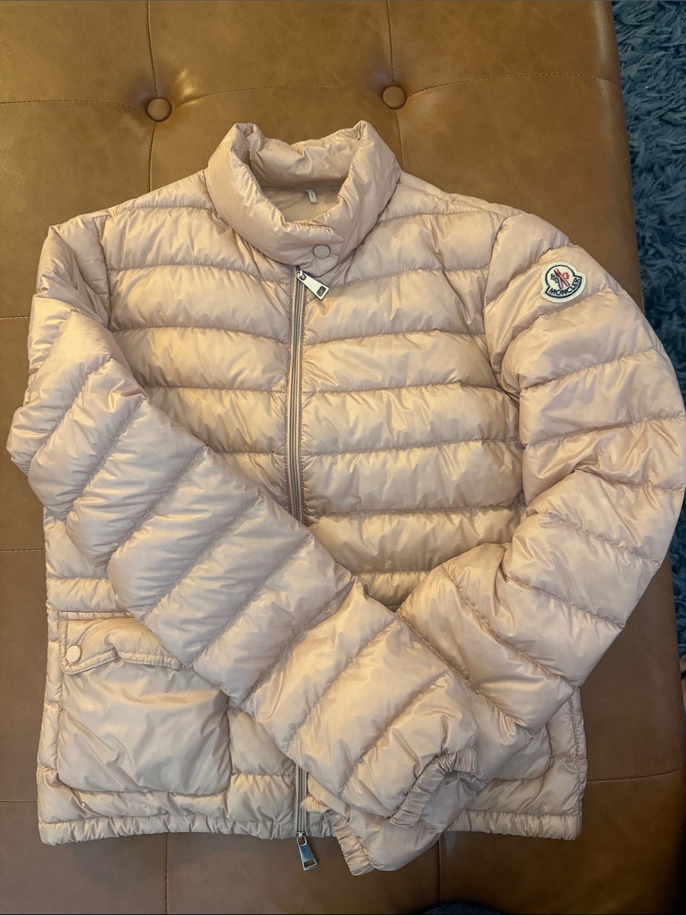 Moncler Women’s Light Pink Quilted Puffer Jacket